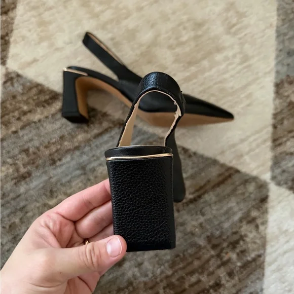 Vince Camuto Black Slingback Heels - Picture 4 of 6